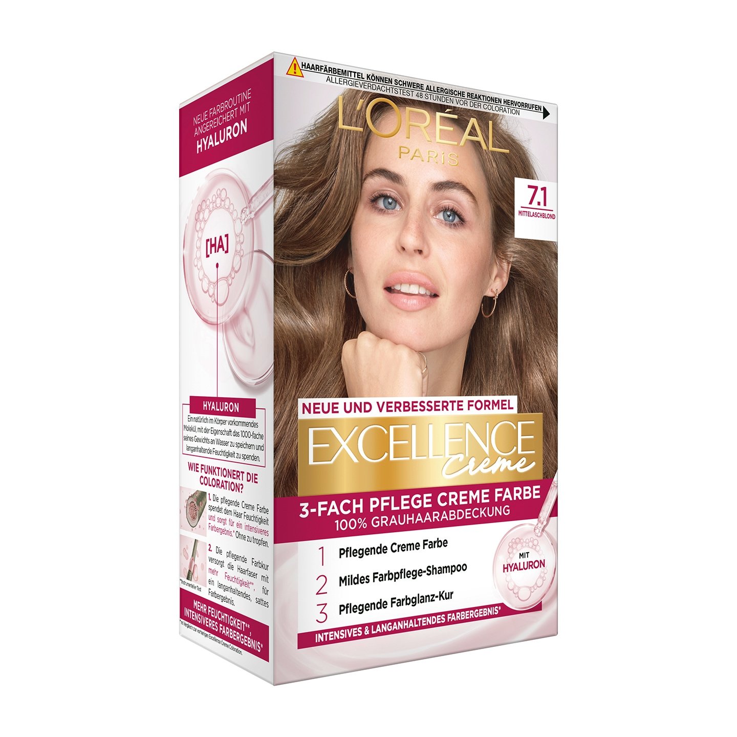 Excellence Creme Mittelaschblond Produktverpackung
